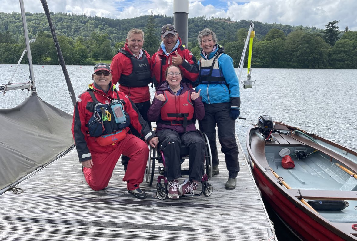 ProvinceofCandW's tweet photo. The head of Cumbria Freemasons had a busy day today, donating £4000 to Blackwell Sailing,Windermere. They provide sailing and other outdoor activities to local people with disabilities. Local Freemasons supporting local charities 👌🏼🤝 https://t.co/UbcIQTrrIA