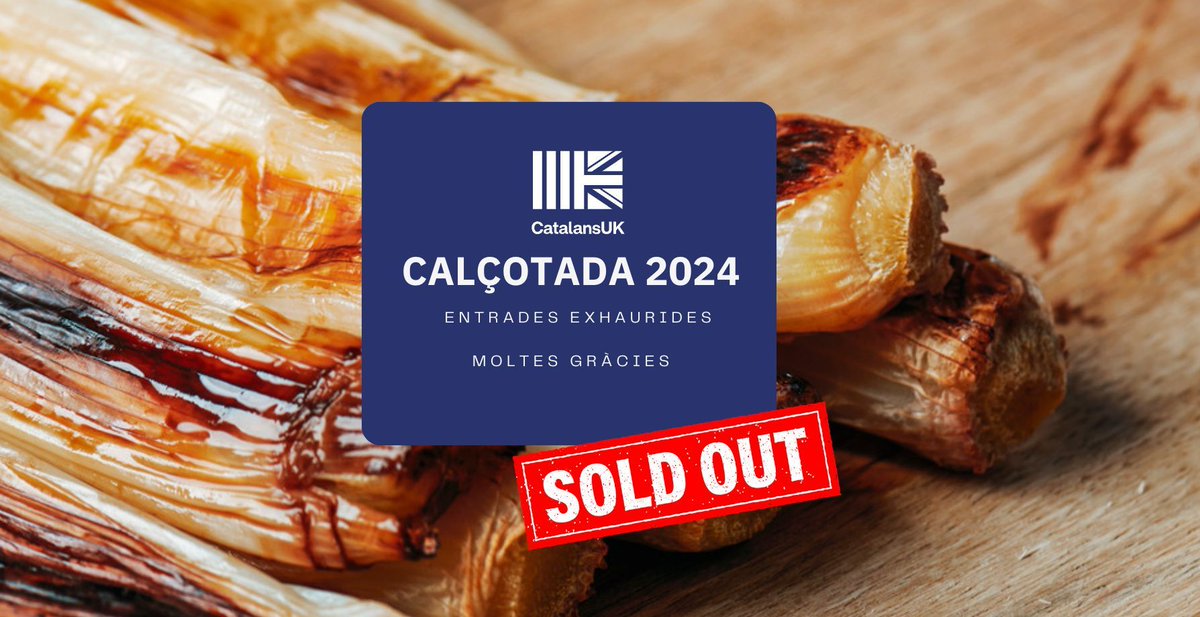 ⭐️⭐️⭐️ Catalans UK! vol donar les gracies a tots ⭐️⭐️⭐️
⭐️ENTRADES EXHAURIDES PER LA CALCOTADA DE AQUEST DIUMENGE ⭐️ Ens veiem allà!