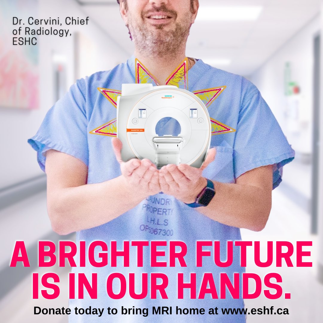 Together we can bring MRI home and secure a bright future for our Hospital

MRI will: 
• Provide access to an MRI close to home • Produce advanced images • Reduce wait times regionally • Support generations to come 

DONATE TODAY AT ESHF.CA

<a href="/ESHCare/">Erie Shores HealthCare</a>