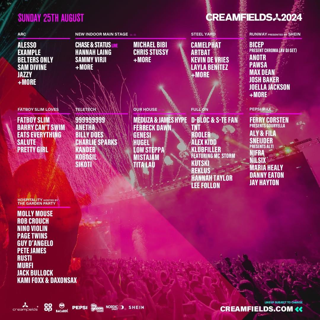 🤩 CREAMFIELDS 2024 🚀 KLUBFILLER X MC STORM What an honour it is to be back at Creamfields with my partner in crime MC Storm! We are bringing it on the Sunday 🚀