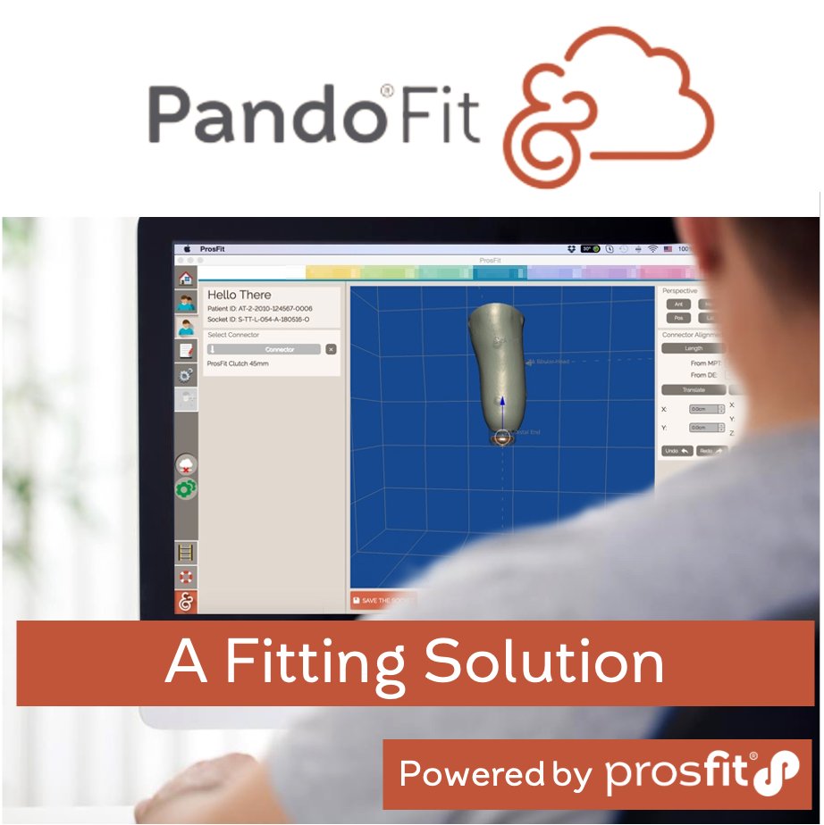 PandoFit, powered by ProsFit ATTENTION CPOs: Design definitive #prosthetic sockets anywhere. Order on-line. A few days later they arrive, ready for fitting. You’ll be more flexible, in control, less stressed, and your patients will be happy. Make life comfortable.