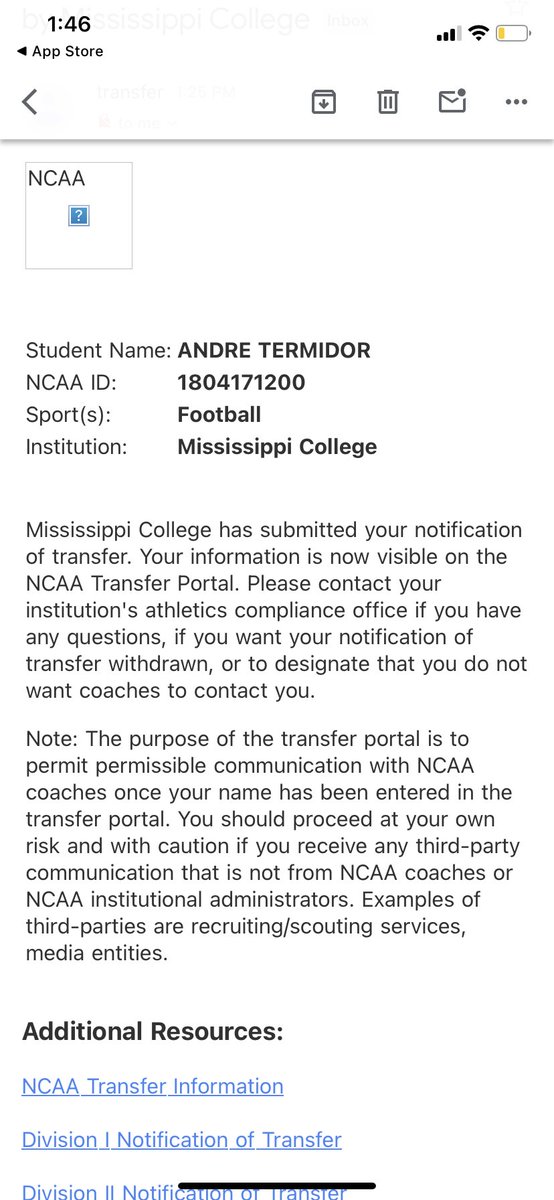 I have officially entered the transfer portal due to unforeseen reasons. My recruitment is open, DMs are open!  2yrs of eligibility left!