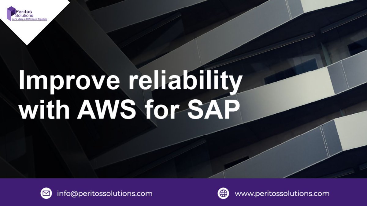 Peritos_sol's tweet image. Support your most demanding SAP applications with AWS for SAP. By migrating to AWS, you can achieve better performance than on-premises with purpose-built solutions like the AWS Nitro System. Find out how Peritos can help you get started.
#AWSSAP #SAPonAWS #digitaltransformation