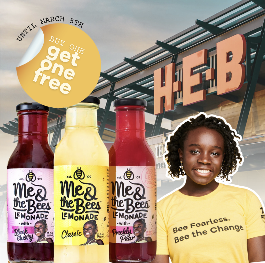 🍋Squeeze🍋 the day with our BOGO H-E-B DEAL!

To find our nearest store on sale near you, visit our store locator: meandthebees.com/pages/where-to…

Tag us in your local H-E-B with your Me &amp; the Bees Lemonade find 👀

<a href="/HEB/">H-E-B</a> #HEBeTheChange