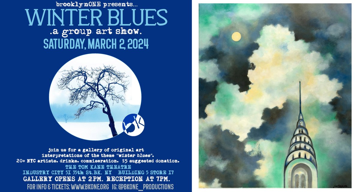 'Winter Blues' exhibit opens Sat. March 2 at the Tom Kane Theater, Industry City patch.com/new-york/sunse…