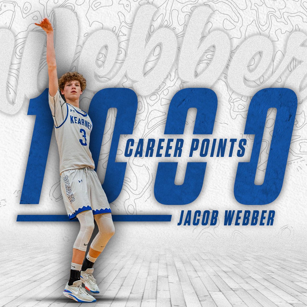 A big congratulations to Jacob Webber who has now surpassed 1000 career points between his time in Arizona and Nebraska!