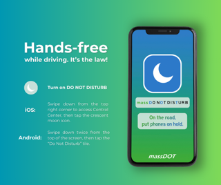 MassDOT 2024 Distracted Driving Campaign: Every click, swipe, and notification can wait. Drive distraction-free by putting your phone on ‘Do Not Disturb’. 📵 #massdonotdisturb