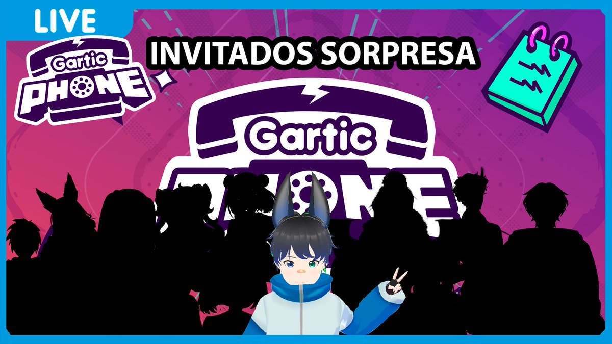 INVITADOS SORPRESA : @darkfoxvt @YoshiPOON2 @Pompomskt @IzaacAoyamaReal @DragonFruitUwU @Linnkinnarii @Radiant930 @juanjosevt_ @LaKumitaa @Sn_vtuber @LeUolt @MoeHinaVT @3lPantuflasVT @MinosonVT @eljaime666 @EscoVT y mas vtubers