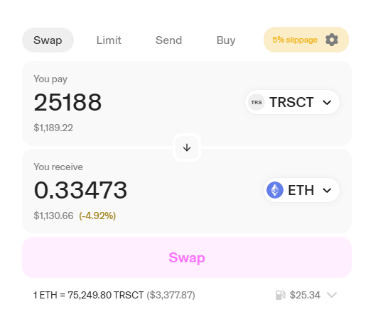 Staked my $TRSCT bag for revenue share twitter.com/Transactraa_Fi…