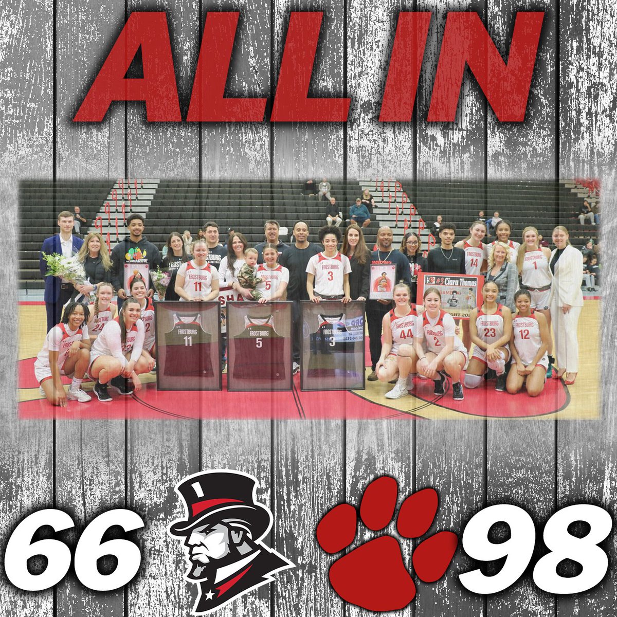 frostburgsports's tweet image. Sending our seniors out in style with a @FROSTBURG_WBB DUB in the home finale! #BobcatPride