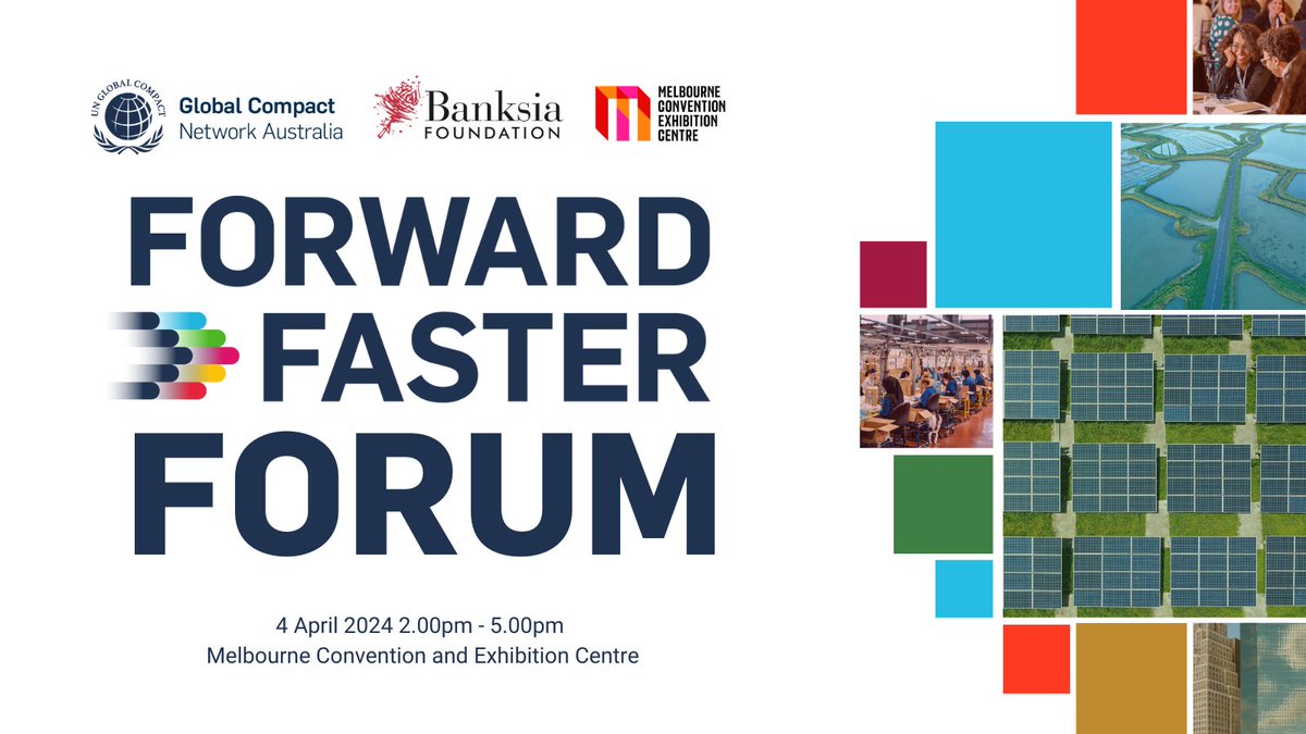 🌟 Exciting News! 🌟 Our inaugural #ForwardFasterForum is on April 4th in Melbourne!

Register now: bit.ly/3T10Ii4 

Join us as we accelerate action on #Sustainability, #GenderEquality, #ClimateAction, #SustainableFinance &amp; more. Let's move #forwardfaster together! 🌍💼