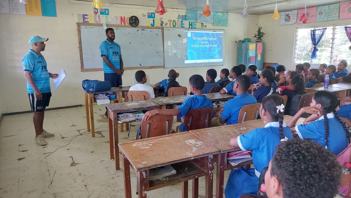FijiFootball_'s tweet photo. Northland Tailevu schools have also joined the FIFA F4S programme run by Fiji FA. We welcome Lodoni Primary Sch & Krishna Janardhan Primary to the family. Football for schools programme, making football truly accessible. #grassrootsfootball #fijifootball #makingfootballaccessible https://t.co/Pi6T9Bin0b