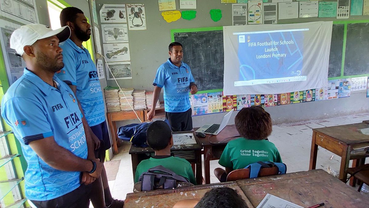 FijiFootball_'s tweet photo. Northland Tailevu schools have also joined the FIFA F4S programme run by Fiji FA. We welcome Lodoni Primary Sch & Krishna Janardhan Primary to the family. Football for schools programme, making football truly accessible. #grassrootsfootball #fijifootball #makingfootballaccessible https://t.co/Pi6T9Bin0b