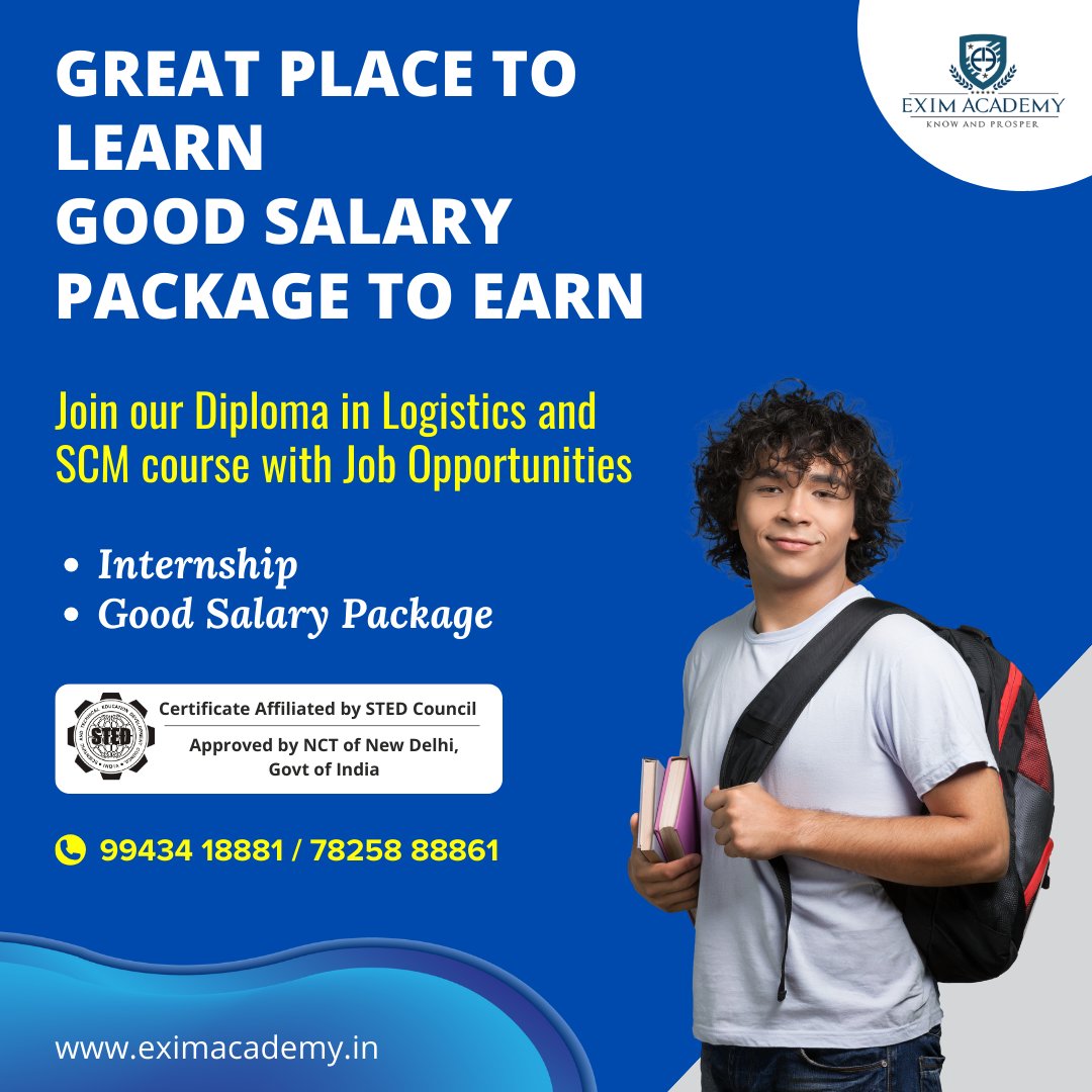 exim_academy's tweet photo. Unlock the door to a thriving career in Logistics! Your dedication to accuracy and detail can make a significant impact on Logistics. Embrace the challenges to build a future you'll be proud of!
#eximacademychennai #eximacademy #chennai #logisticsjobsinchennai #logistics #SCM https://t.co/9Wj9hFCYLe