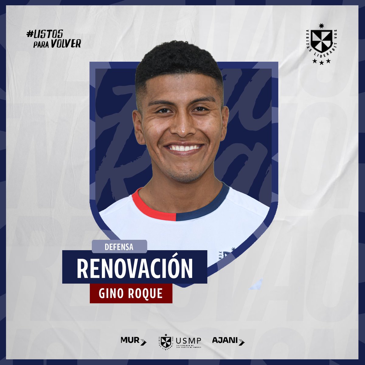 FichajesPeru1's tweet photo. Deyair Reyes, Jiries Salem y Gino Roque seguirán siendo jugadores de @Club_USMP en la temporada 2024.

#Fichajes #Liga2 https://t.co/68gfvPW7u0