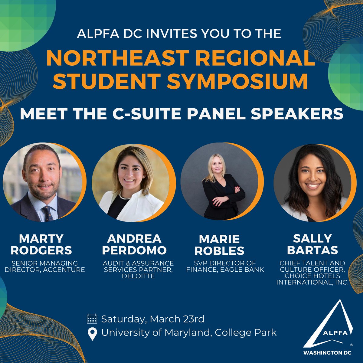 Register now for ALPFA DC's Northeast Regional Student Symposium to secure your spot at this must-attend event! 

#ALPFA #rss2024 #LatinxLeaders #StudentLeaders  #linkinbio