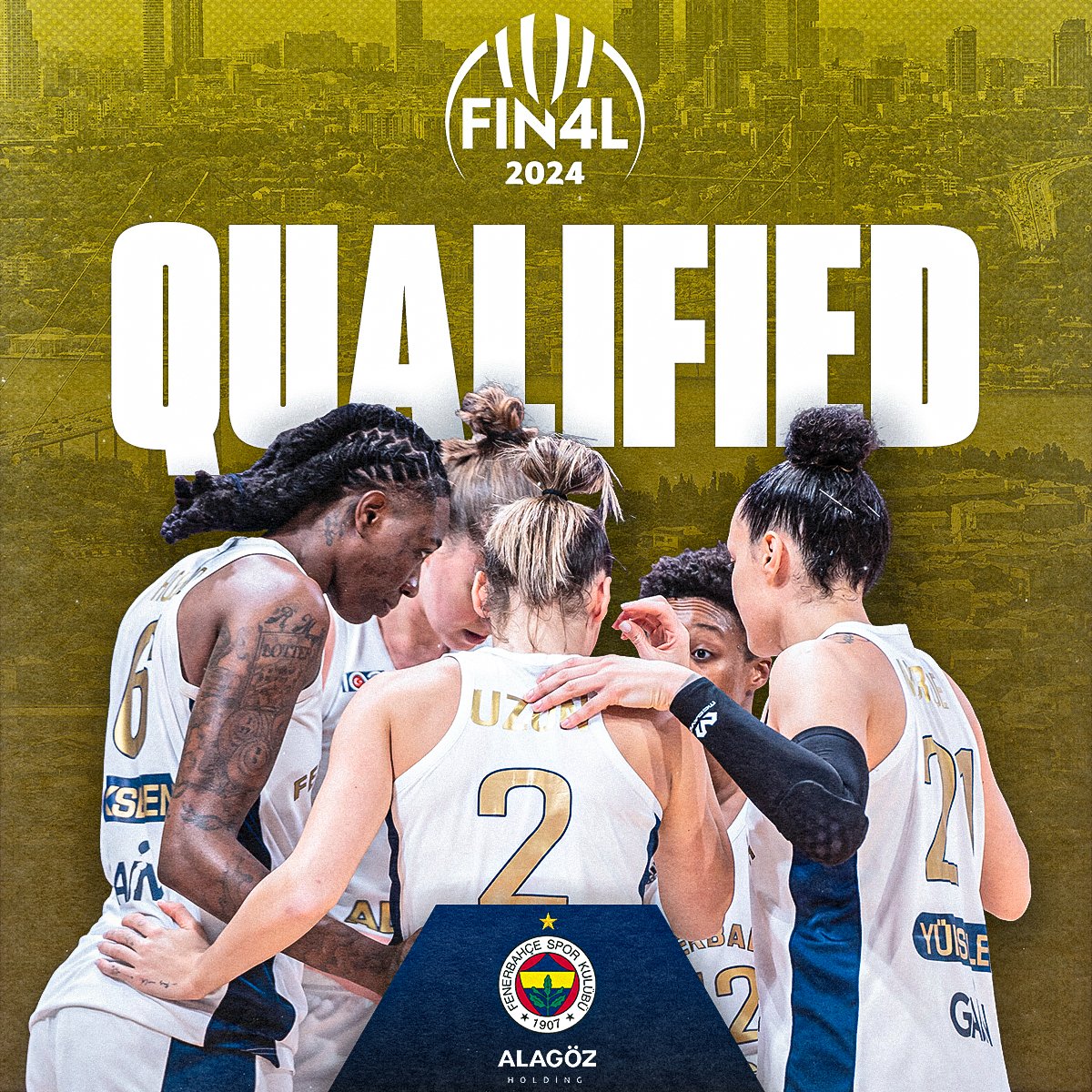 The reigning Champs march into the Final Four 💙💛 Back-to-back loading? 🏆🏆 #EuroLeagueWomen