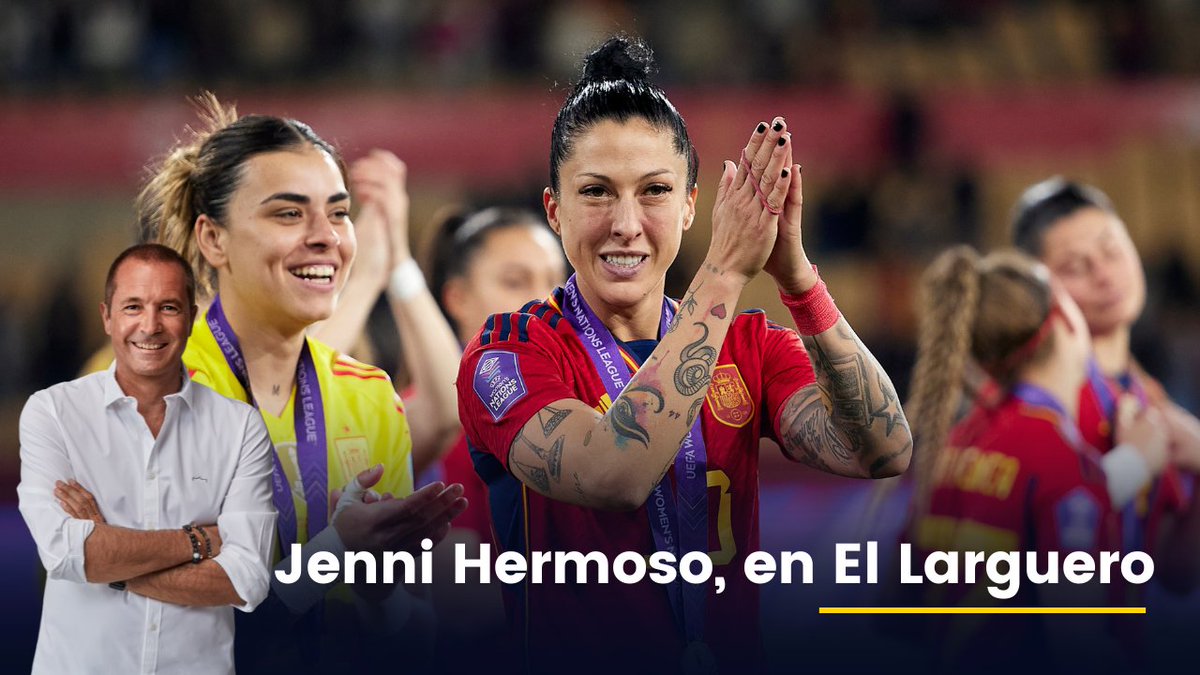 🚨🚨 ¡@Jennihermoso abrirá @ElLarguero con @ManuCarreno! ⚽️‼️ 🎯 🇪🇸 La máxima goleadora de nuestra historia celebra con @lussonia la #NationsLeague conseguida en el estadio de La Cartuja 🤔💭 ¿A quién dedica este triunfo histórico? ¿Cómo han sido estos últimos seis meses?