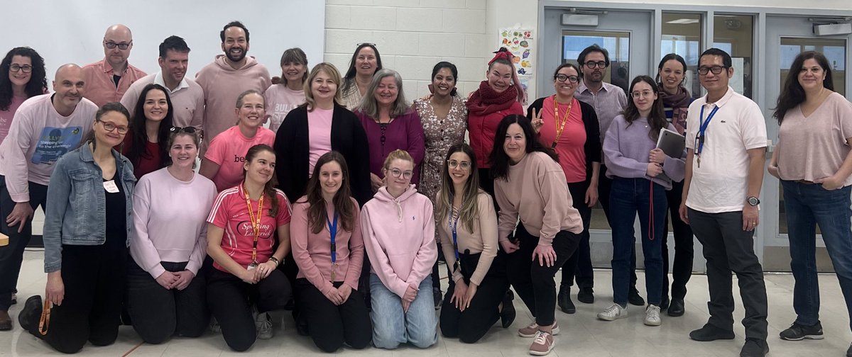 BMTM Teachers show support on #AntiBullyingday / #PinkShirtDay and take a firm stance against all forms of bullying. @TCDSB