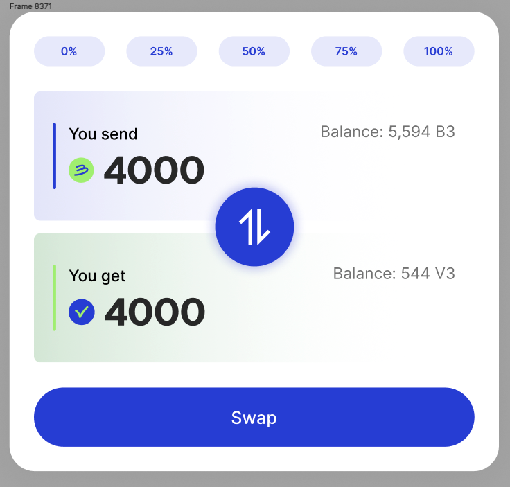 vechainofficial's tweet photo. Now, it’s time to swap B3TR for VOT3.

Open your VeWorld app and make sure to switch to testnet to access your B3TR tokens.

Then, you can swap B3TR for VOT3 right inside your wallet! https://t.co/pjWIj6Dij2