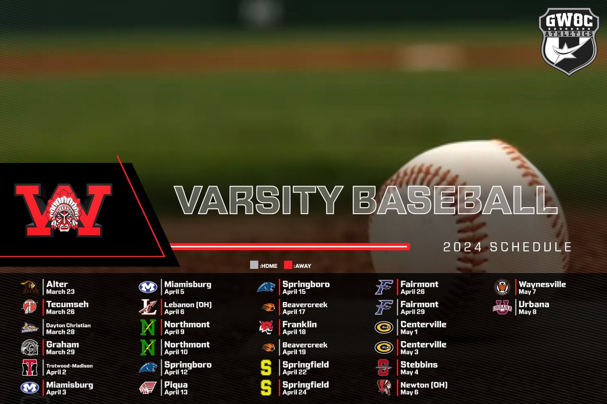 Your Wayne Baseball schedule release!  The squad has an awesome slate of games &amp; some special events on the calendar.  Check out the Varsity schedule &amp; come support them this Spring.  Go Warriors!