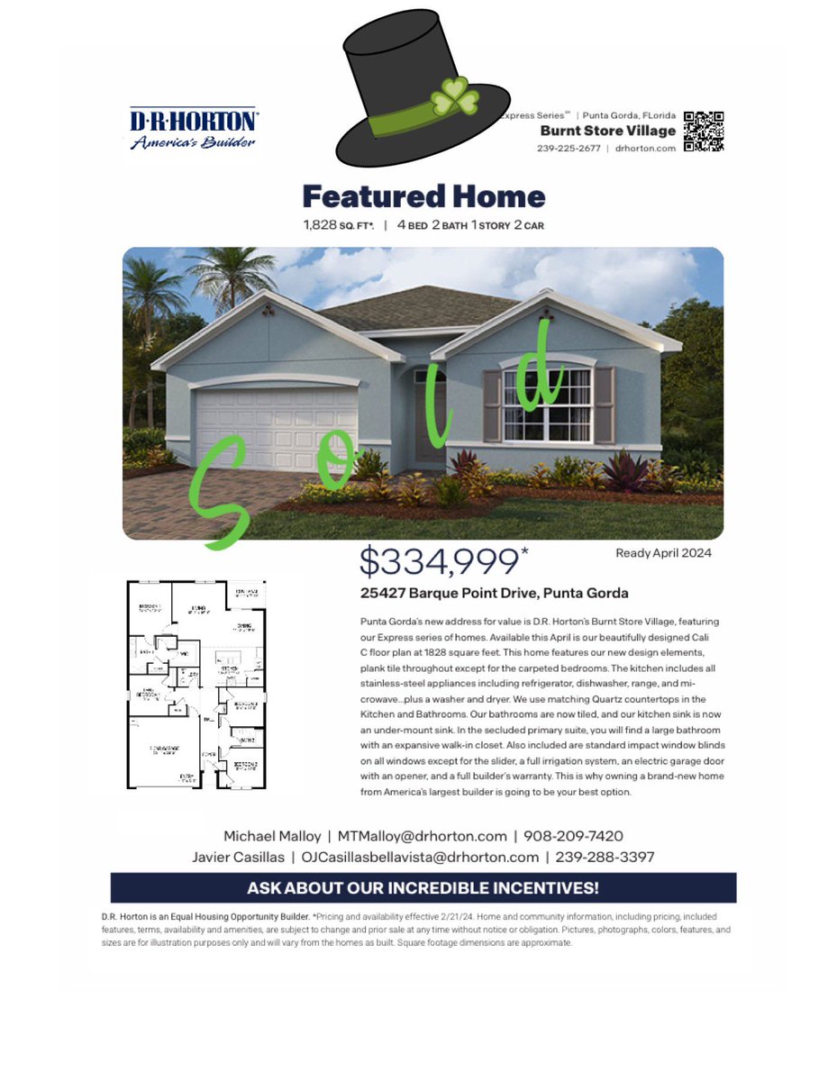 Isn’t it time you considered Burnt Store Village by D.R. Horton?  Email mtmalloy@drhorton.com or ojcassillasbellavista@drhorton.com to hear about our growing list or completed homes.  #capecoralrealestate #puntagordarealestate  #swflrealestate