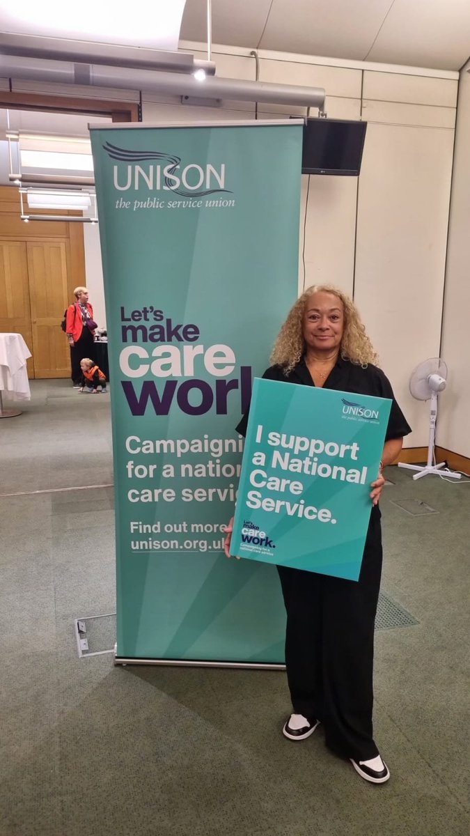 KimJohnsonMP's tweet image. Proud to sign my union's pledge to support decent pay for careworkers in a national care service. @unisontheunion