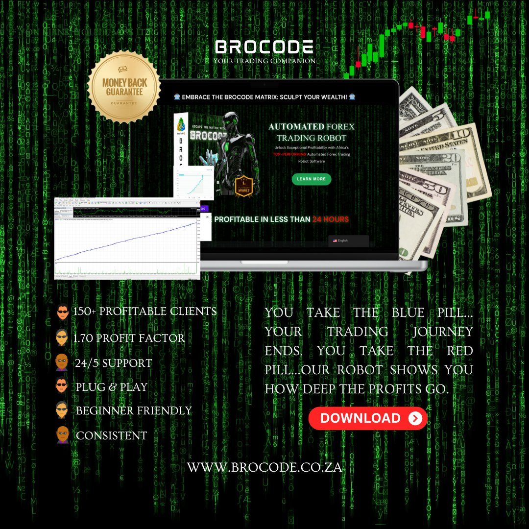 Brocode_ea's tweet image. Win a Lifetime License to Brocode Matrix EA, the top-rated Forex Trading Robot in Africa💰
👍Like this post and follow this account!
🔁Retweet!
👥Tag 3 friends below!
✅DONE!
‼️ A random Winner at Selected at 100 Followers ‼️
#WinForexRobot
#ForexGiveaway
#TradingGiveaway