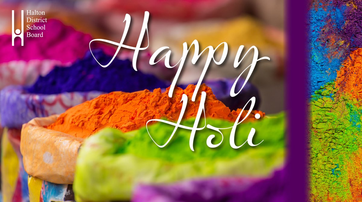 We wish all those celebrating Holi in the #HDSB community and beyond, peace, joy and happiness.