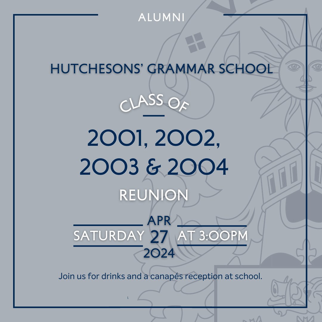 🎓 Calling classes of 2001, 2002, 2003 and 2004 - join us on Saturday 27th April for a reunion to tour the school, enjoy a drinks and canapés reception, and catch up with old classmates. For more information or to book your place, visit trybooking.com/uk/CNDG #Alumni