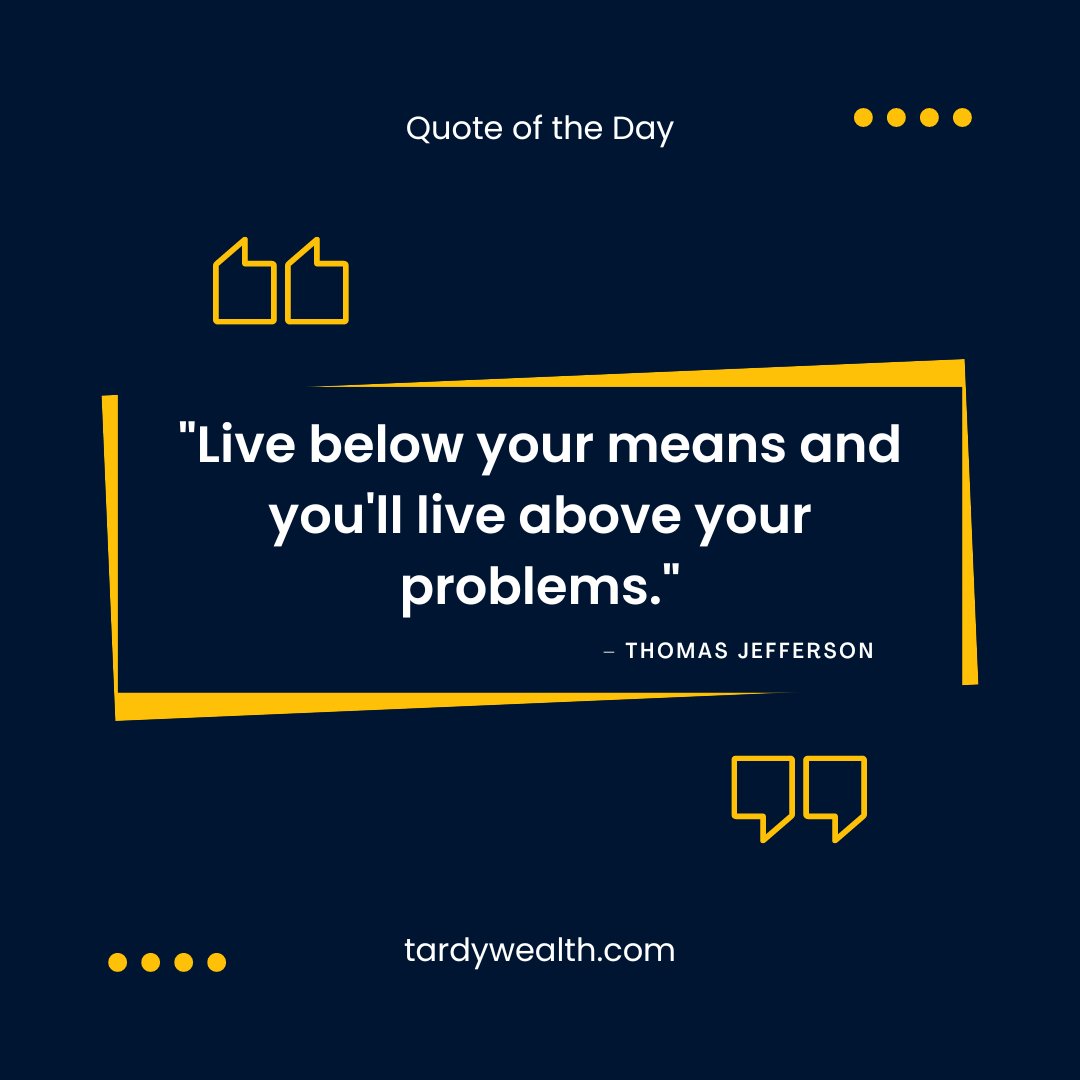 tardywealth's tweet photo. Find peace of mind by living within your means. Avoid unnecessary stress and prioritize experiences that bring true joy, not just temporary satisfaction.

#tardywealth #qotd #livebelowyourmeans #financialfreedom #debtfreeliving https://t.co/CQqadzRsuM