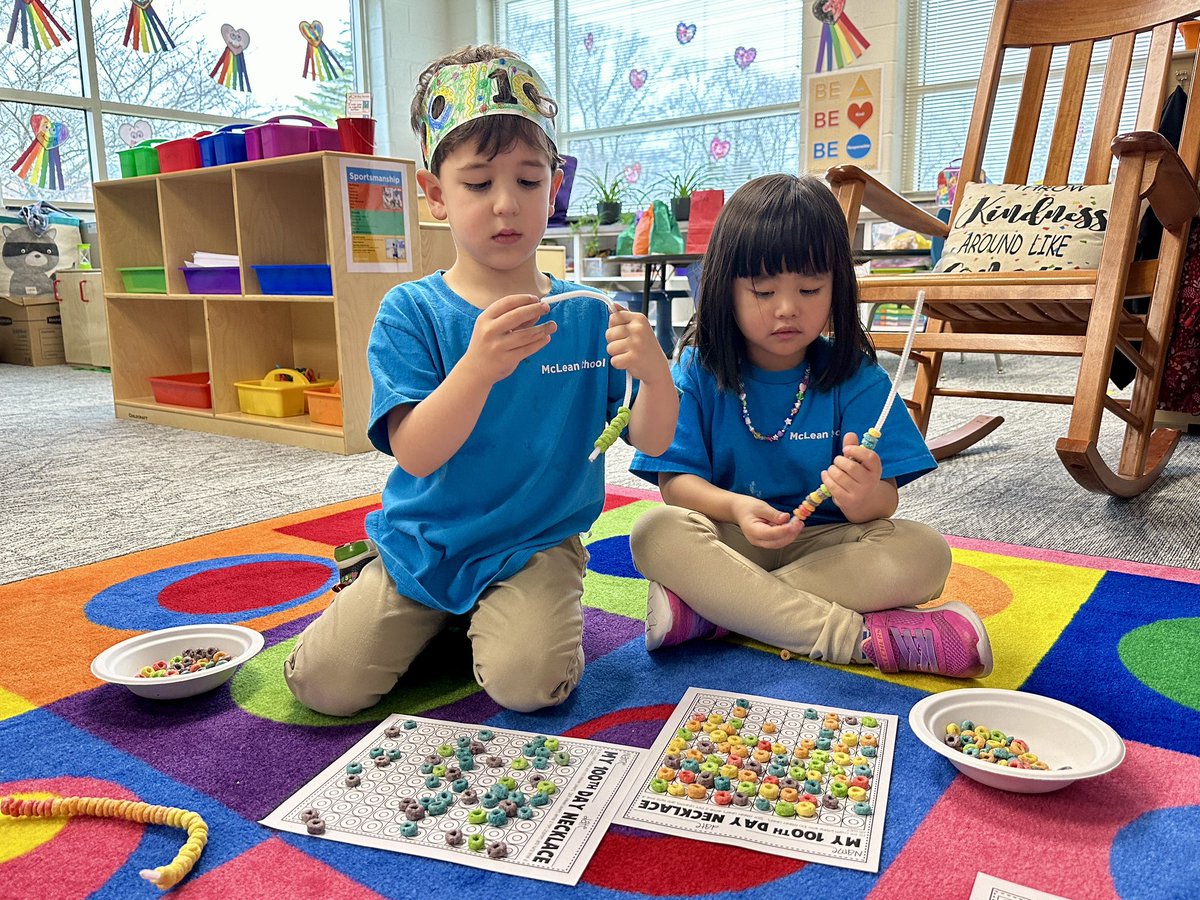 MarkhamKinders's tweet photo. Yay for 100 Days of School! 100 Fruit Loops for everyone! @McLeanSchool #McLeanSchool https://t.co/wkQwN4HQ29