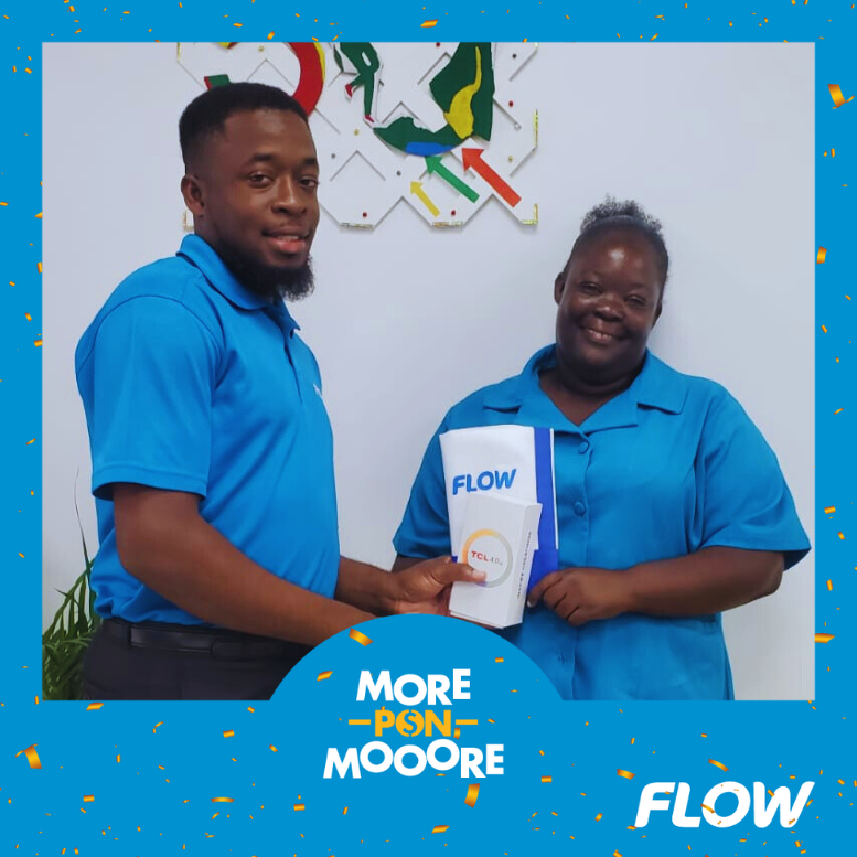 FLOWGrenada's tweet photo. ✨ Congratulations to another one of our weekly winners!
Our New postpaid sign-up winner of a TCL 40SE in our More Pon Moore promotion.
You too can win your share of $50,000 in cash and prizes weekly.
Come cross and get MORE coverage and MORE connections
#GetmorewithFlow https://t.co/xAemt2t6X4