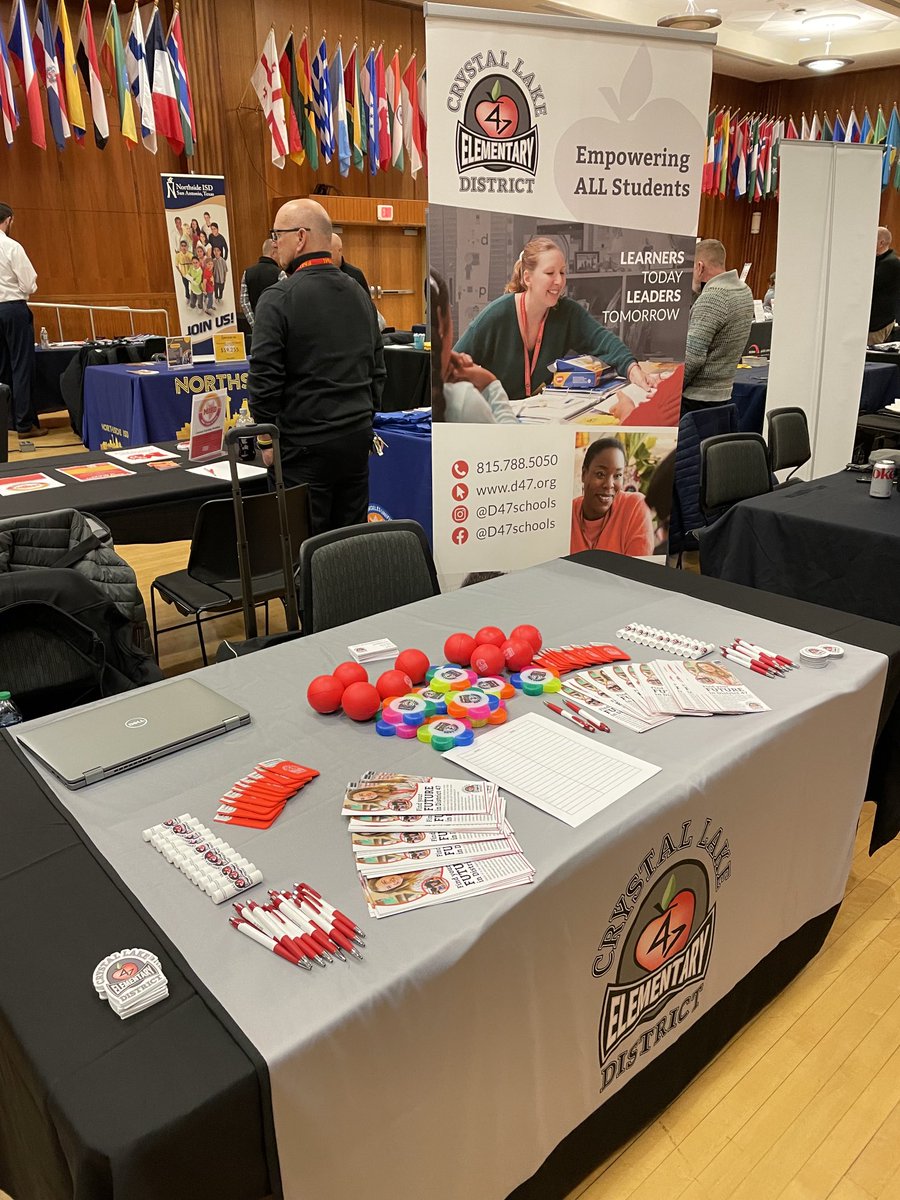 Excited meeting future teachers at the University of Iowa Educator Fair. Crystal Lake D47 Empowering All Students - Learners Today, Leaders Tomorrow! U of Iowa students have brought the passion!