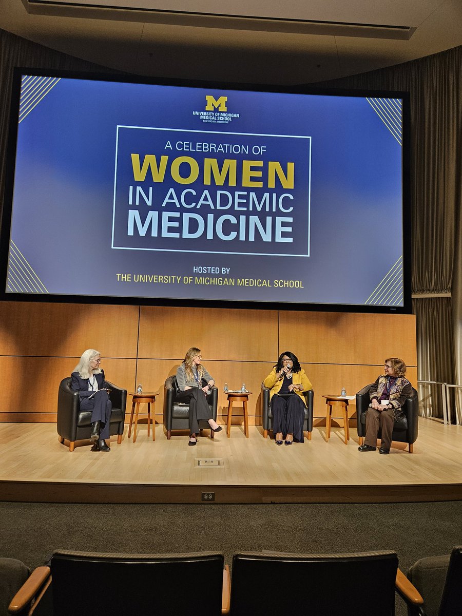 The team, the team, the team. 💙💛 Inspired by the honesty, wisdom and compassion of our panelists. @sallycamper @ledje @EHarryMD #WomenInMedicine #DiversityInMedicine #GoBlueMed