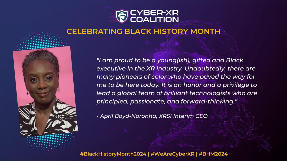 As I step into the role of Interim CEO at XRSI, #BlackHistoryMonth takes on a new meaning. Reflecting on the journey here, it's clear that faith, allies, & recoveries from failures have been key. We stand proud, advocating for #DEI in tech @SecAwareManager #BHM24 #WeAreCyberXR