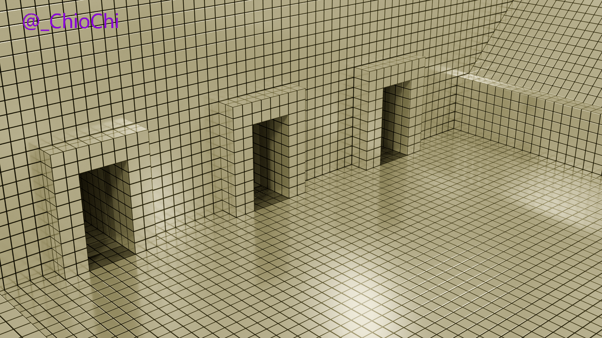 _ChioChi's tweet photo. Been messing around in blender again decided to work on a poolroom type level.
#blender #backrooms #poolrooms https://t.co/r21hwzqMGr