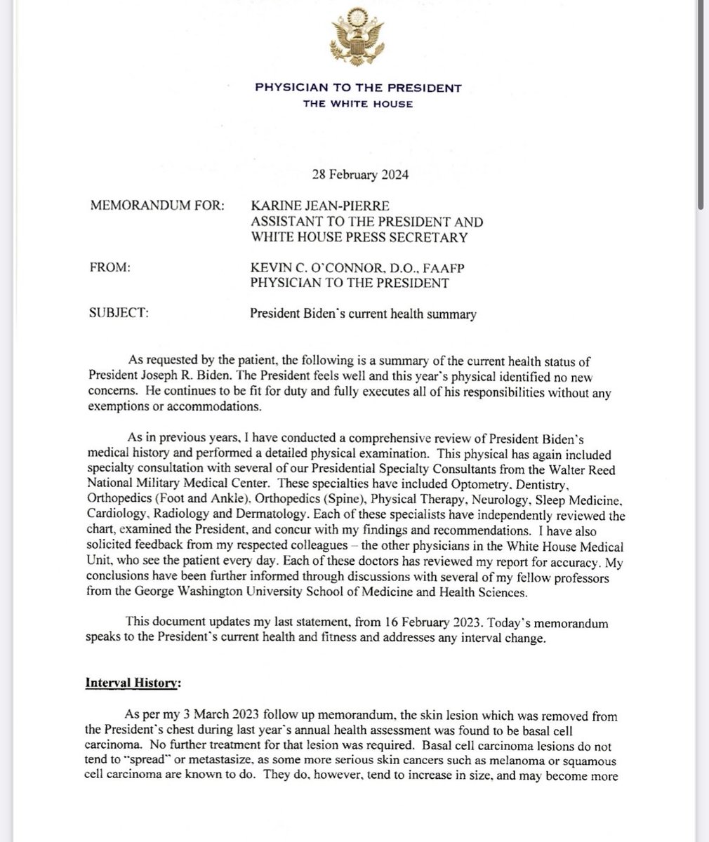 Dr. Vin Gupta (@vinguptamd) on Twitter photo Any board-certified and respected physician that reviews this read out of ā¦<a href="/POTUS/">President Donald J. Trump</a>ā© most recent physical exam would agree its comprehensive, stated without bias and without red flags.
Any effort to state the contrary wonāt be driven by a credible medical voice. Any board-certified and respected physician that reviews this read out of ā¦<a href="/POTUS/">President Donald J. Trump</a>ā© most recent physical exam would agree its comprehensive, stated without bias and without red flags.
Any effort to state the contrary wonāt be driven by a credible medical voice.