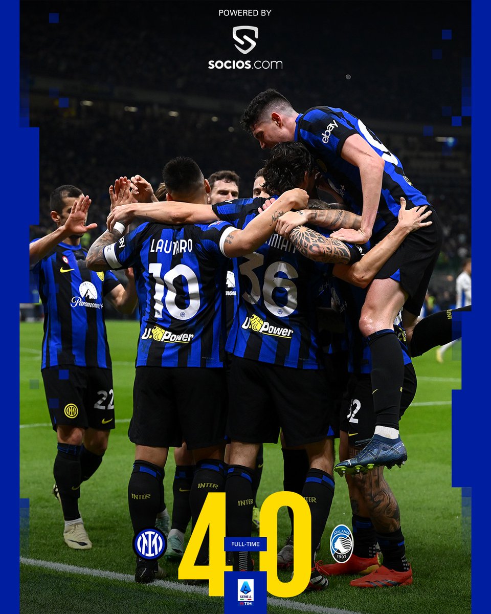 Menang lagi. Nirbobol lagi. ♥️♦️♣️♠️

Powered by <a href="/SociosItalia/">Socios.com Italia</a>
#ForzaInter #InterAtalanta