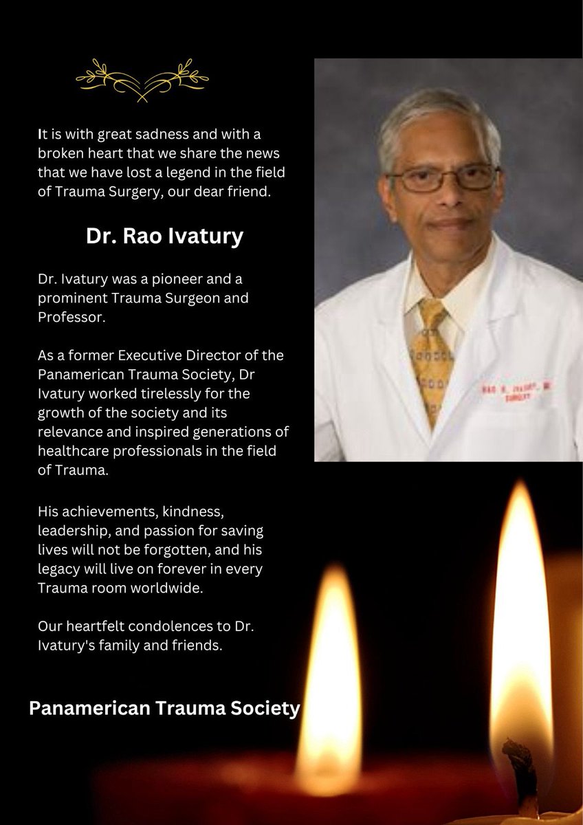 We lost another giant in Trauma Surgery