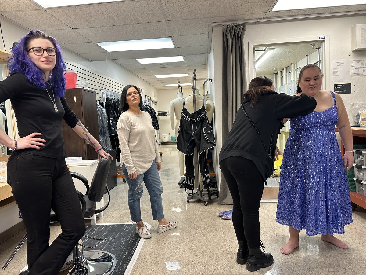 Fitting the show dresses back on! Lavender loves this one 💜 #AGTSuperstars