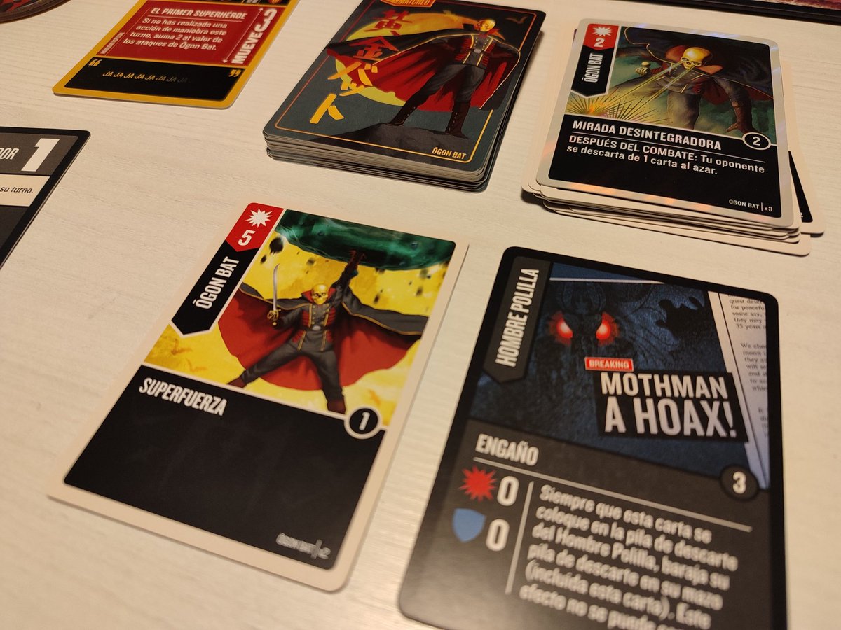 EMCSJA's tweet photo. Primera partida al #Unmatched Relatos Asombrosos de @Tcgfactory, y primera victoria con bastante suerte, tras reventar al Hombre Polilla con mi "Superfuerza" y que él haya sacado la carta de engaño con cero de defensa.
#juegosdemesa #relatos #asombrosos #ogon #BAT #Victoria https://t.co/9sf6EWDbNK