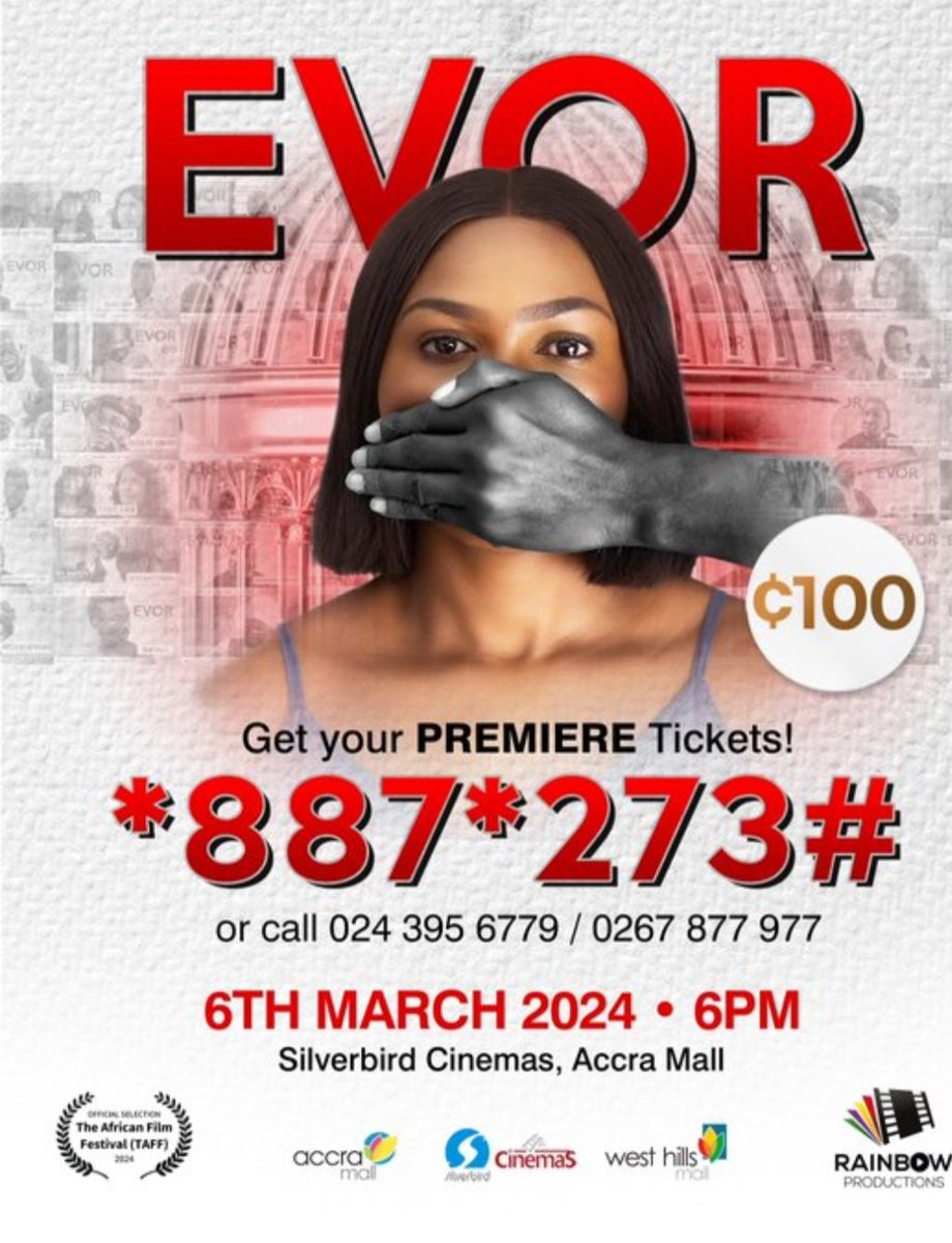 lorrenciaadam's tweet photo. Please come watch #Evor by @TheSitsofe on 6th March at the Silverbird Cinemas. Promises to be an exciting movie!

Grab your tickets and buy one for a friend too.

Let's do this for Sitso and the team🥰🙏
#EVOR https://t.co/GcWdTwYtJC