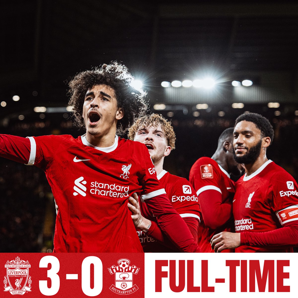 LFC's tweet photo. GET IN! 🙌

We're through to the #EmiratesFACup quarter-finals! 🤩 https://t.co/tIx6FoFTtV