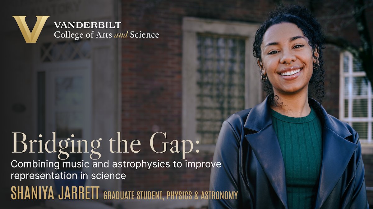 Shaniya Jarrett, graduate student in the Fisk-Vanderbilt Bridge Program, is helping Black middle school girls reach for the stars through her astronomy and music program AstroBeats. bit.ly/49xf1ki