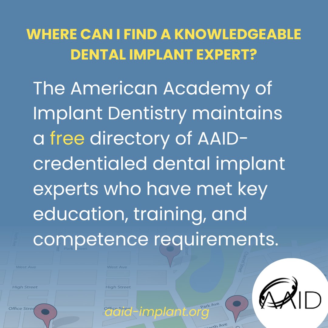 AAID_LifeSmiles's tweet image. Looking for the right dentist? 👀 See how the AAID can help you find the most knowledgeable and experienced dentist to perform your implant surgery at hubs.ly/Q02mD63W0

#DentalImplants #ImplantExperts #FindADentist #DentistNearMe  #NewTeeth #MissingTeeth #Implants