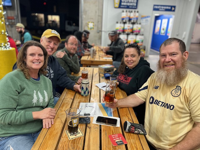 Beautiful Wednesday for Houston trivia in the taproom. Just look at pure joy everyone at the table is experiencing. That can be yours tonight in the taproom at 7pm. @satelliteofpizza cooking dinner all night.