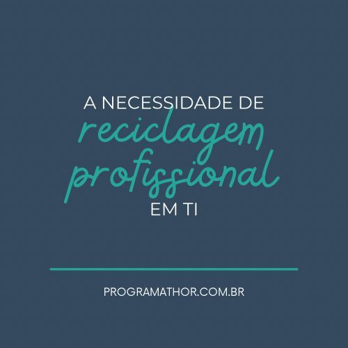 ProgramaThor's tweet image. Em um cenário tecnológico em constante mudança, atualizar nossos conhecimentos é crucial para acompanhar o ritmo e contribuir para o progresso da indústria. Mergulhamos aqui na necessidade de reciclagem profissional em TI. ♻️💻

#reciclagemprofissional #programathor