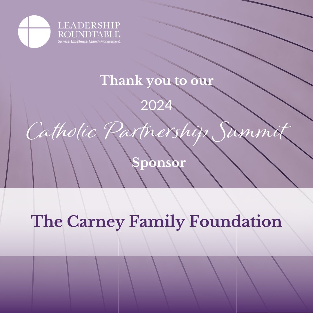 Thank you to The Carney Family Foundation for their sponsorship of the 2024 Catholic Partnership Summit. Our sponsors make our Summit possible. Learn more about final opportunities to become a Summit sponsor:pulse.ly/qrjpxyzhy3 #expandingthetentchallenge #catholicleaders