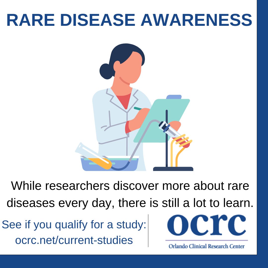The lack of scientific knowledge about #rarediseases is one of the biggest obstacles patients and doctors face when it comes to diagnosis and treatment. That’s where #clinicalresearch comes in.

Visit our blog to learn how to get involved: ocrc.net/how-to-find-cl…